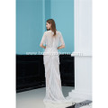 Luxury Ladies Mermaid Feather Chic Women Formal china long dinner gown evening dresses with sleeves